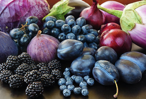 Red, Blue, & Purple Fruit & Vegetables are high in Anthocyanins