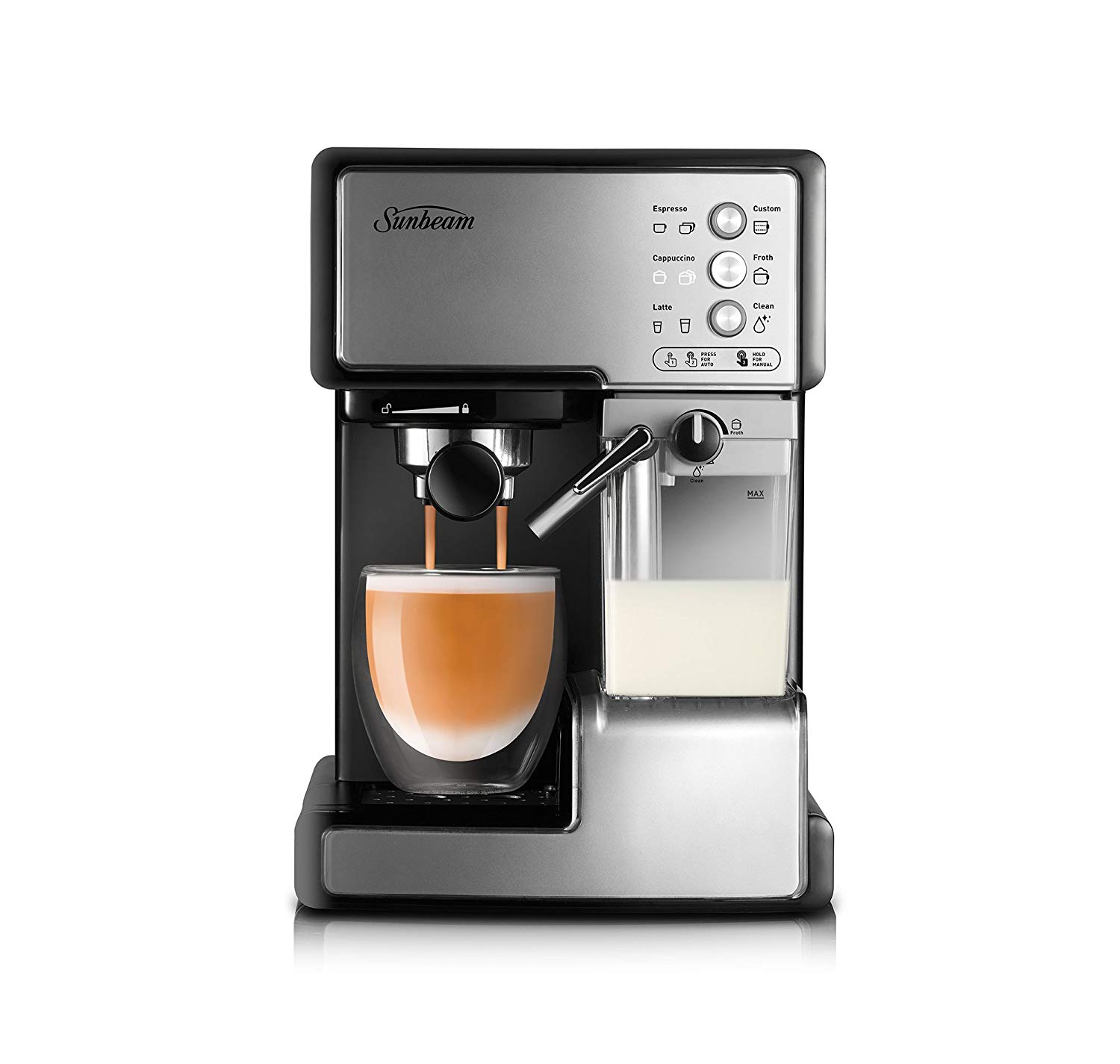 Sunbeam EM5000 Cafe Barista Milk Coffee Machine, Stainless Steel