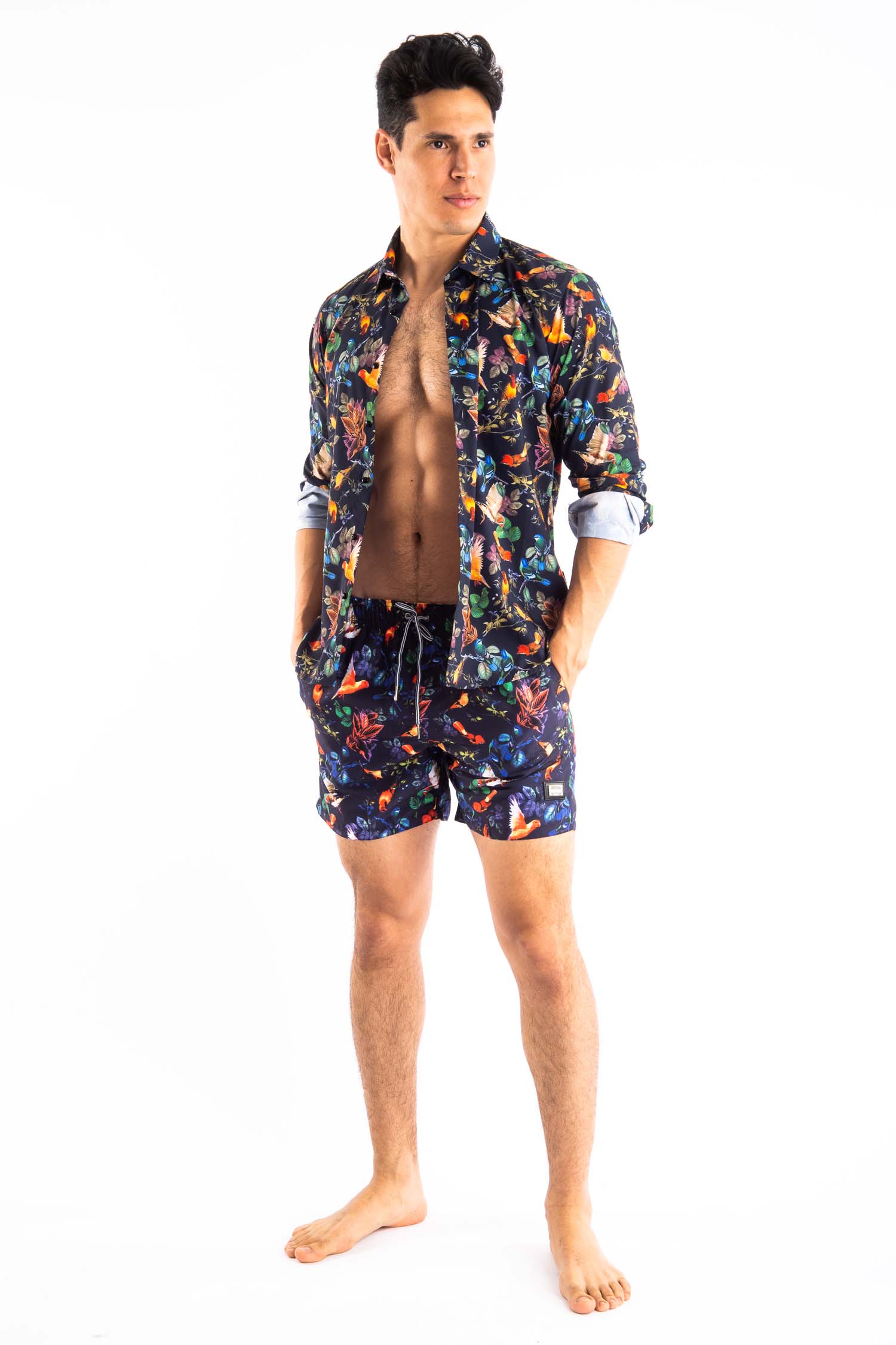 printed luxury shirt and shorts