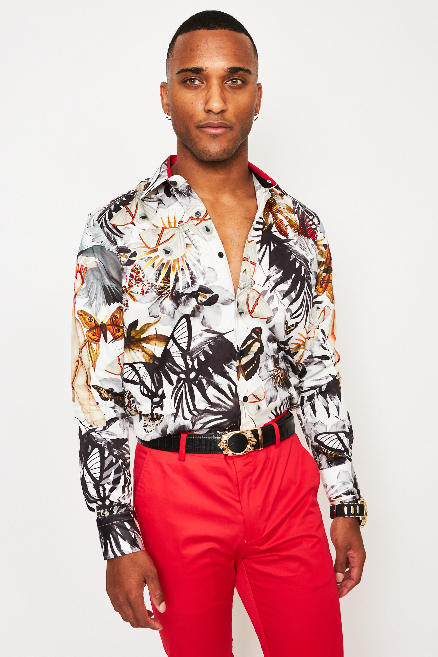 printed white full sleeve shirt