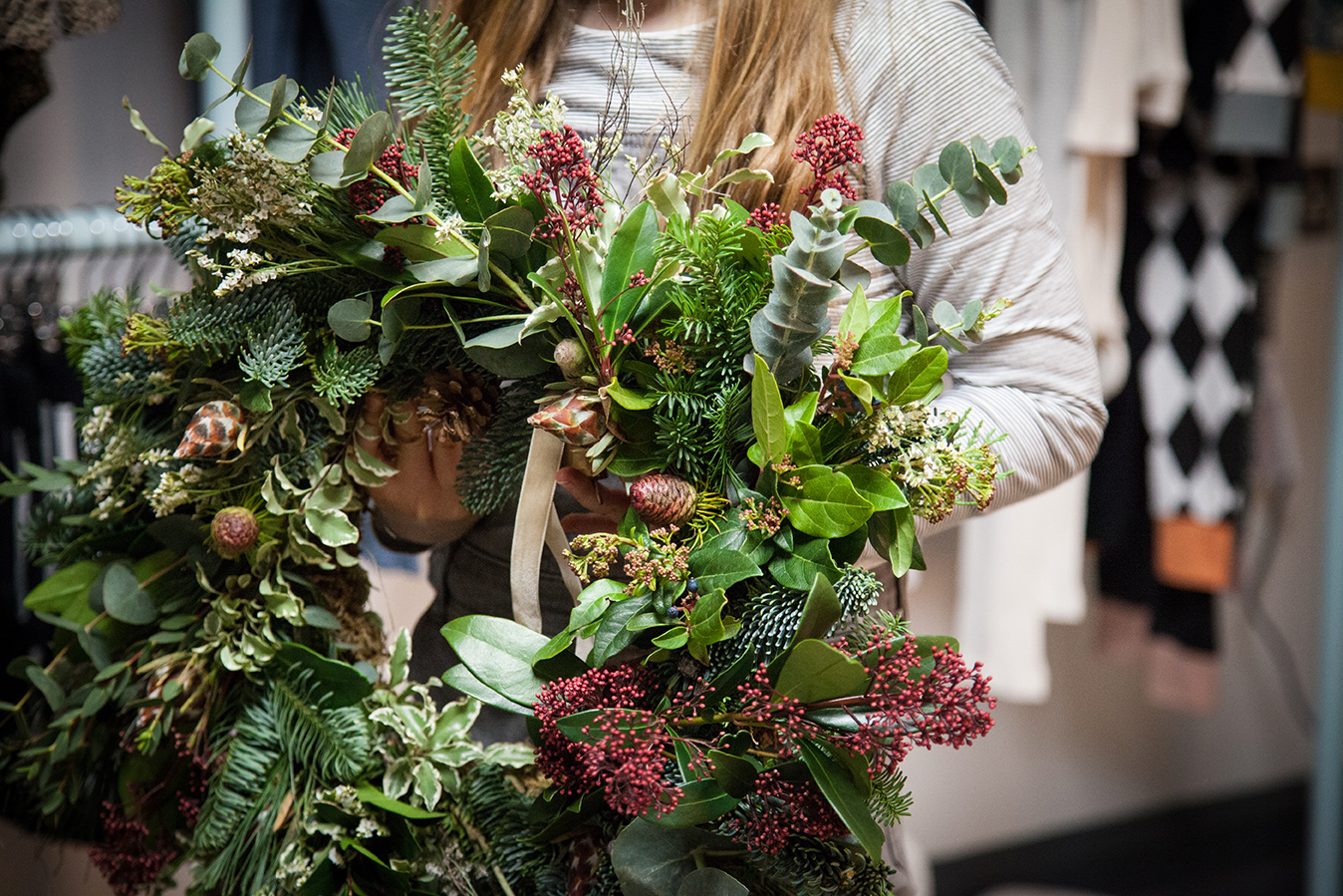 wreathmaking with Hedgerow Florist