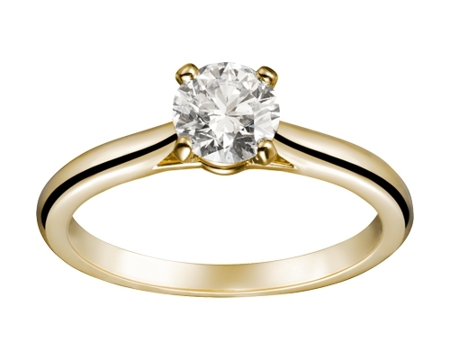 Yellow Gold Solitaire Diamond Ring