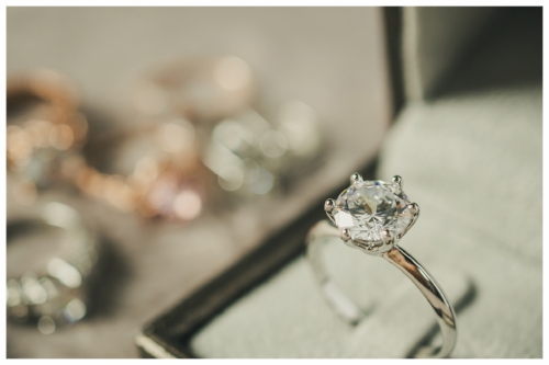 Diamond Wedding Ring on Display