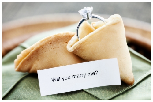 Diamond Ring and Proposal in a Fortune Cookie