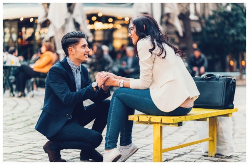 Man Proposing to His Girlfriend in Public