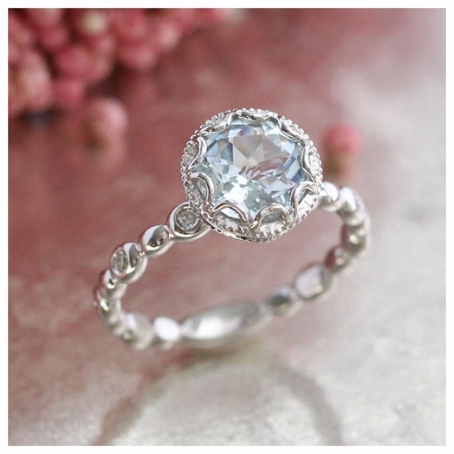 An Exquisite Aquamarine Gemstone Engagement Ring