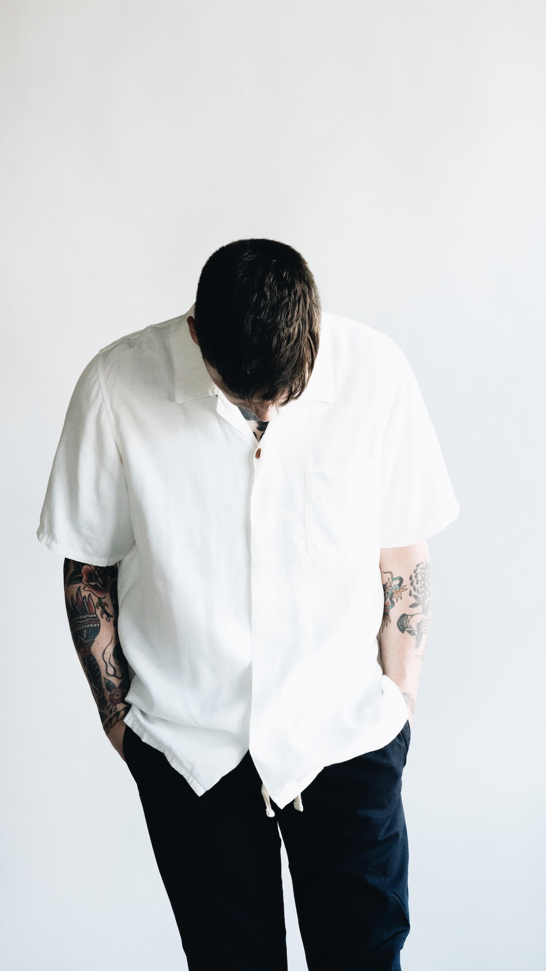 free edge shirt from visvim, gym pants from beams plus on body