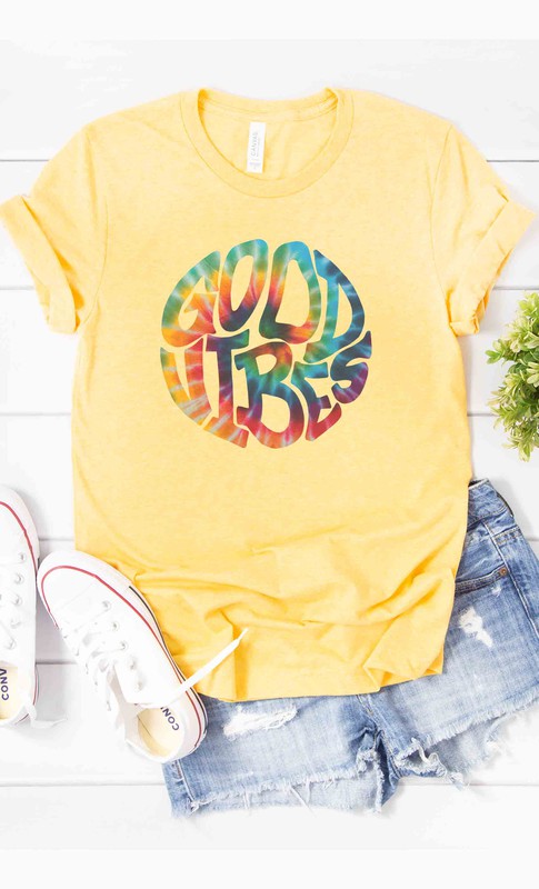 Good Vibes Tee in Sunny Yellow