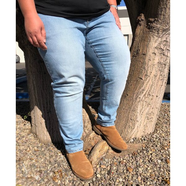 tapered jeans before and after