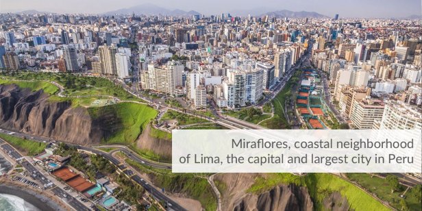 Miraflores district of Lima, Peru