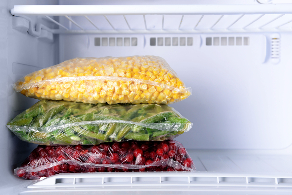 Freezing vegetables in home freezer