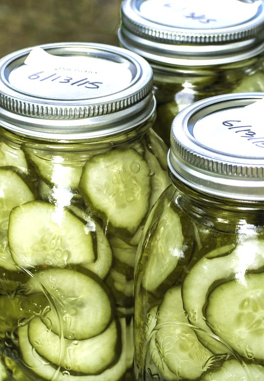 Home pickling jars with cucumbers