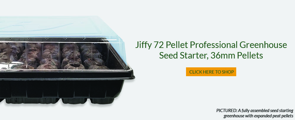 Jiffy Seed Starting Greenhouse Fully Assembled with Peat Pellet Pods Expanded