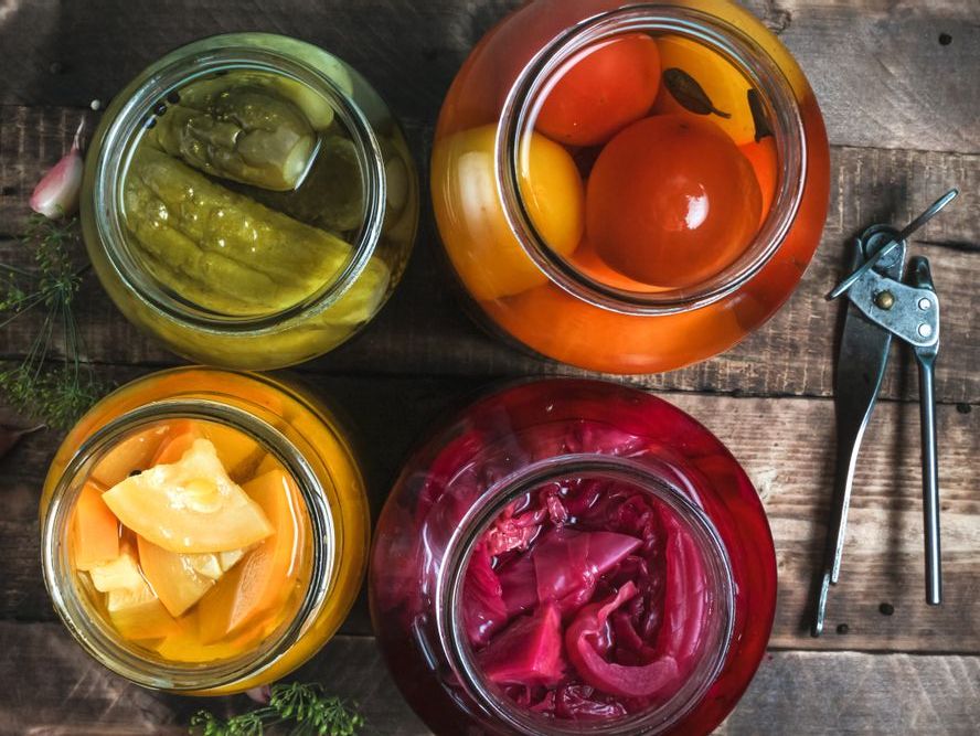 Variety of pickle vegetables