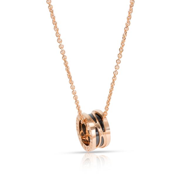 Bulgari B Zero 1 Black Enamel Pendant in 18K Rose Gold