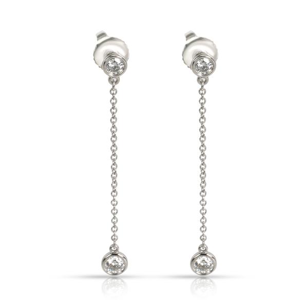 Tiffany & Co. Elsa Peretti Diamond by the Yard Drop Earring in Platinum 0.39 CTW