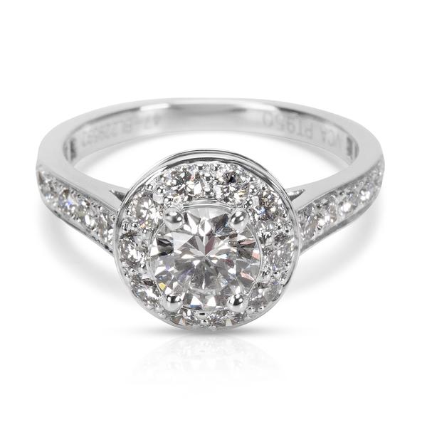 GIA Certified Van Cleef & Arpels Diamond Engagement Ring in Platinum (1.01 CTW)