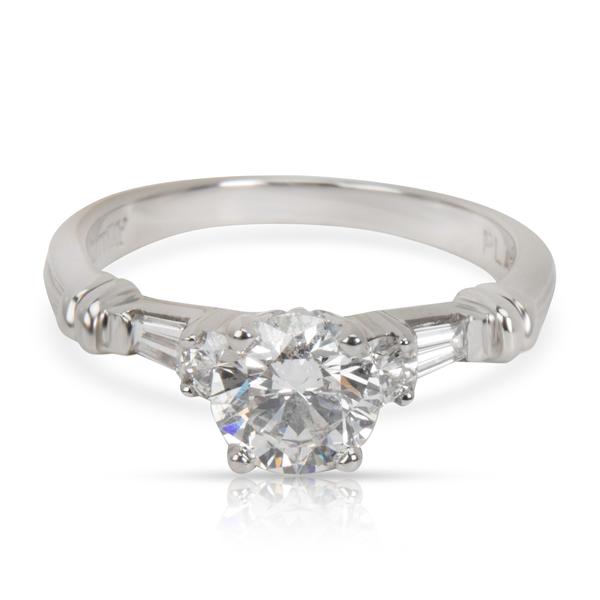 GIA Certified Scott K Diamond Engagement Ring in Platinum (0.85 ct F/SI2)