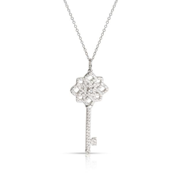 Tiffany & Co. Woven Key Diamond Pendant in Platinum 0.37 CTW