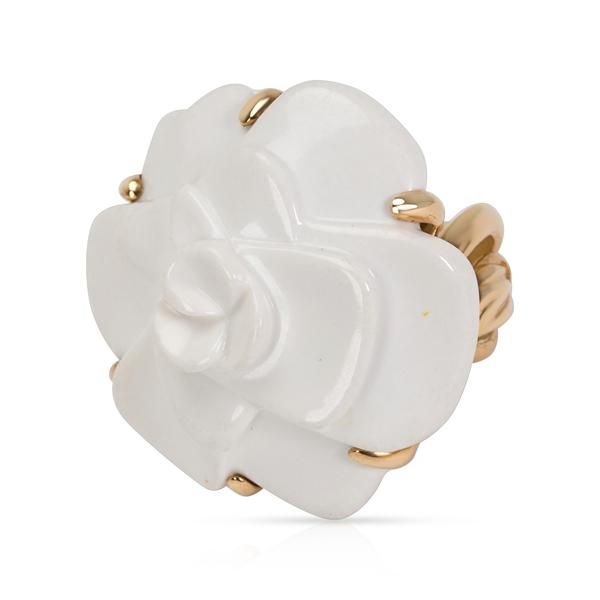 Chanel Camelia Flower Ring in 18KT Yellow Gold