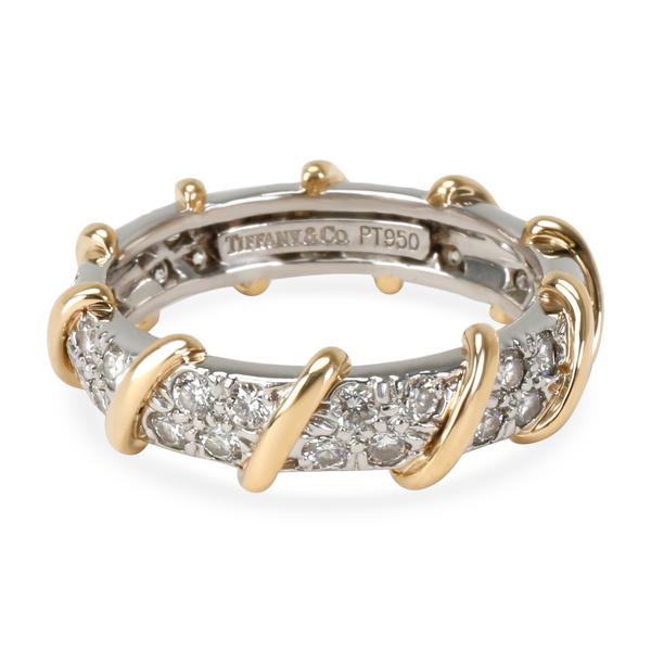 Tiffany & Co. Schlumberger Platinum & 18K Yellow Gold Diamond Band, 7/8 CTW