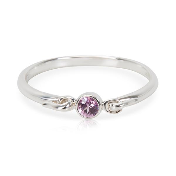 Tiffany & Co. Swan Pink Sapphire Ring in Sterling Silver