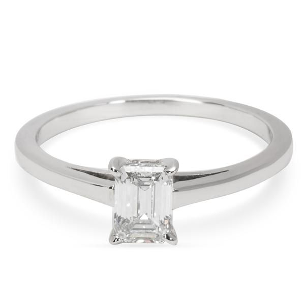Cartier Emerald Cut Engagement Ring in Platinum (0.55 CTW)