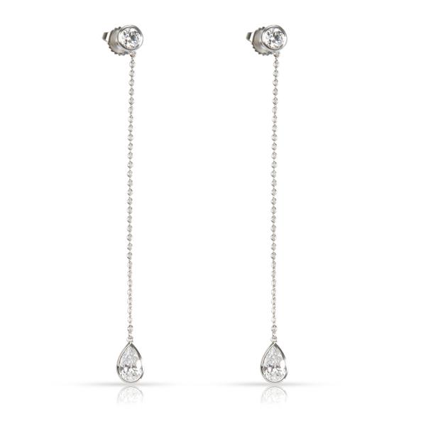 Tiffany & Co. Elsa Peretti Diamond Dangle Earrings in Platinum 1.36 CTW