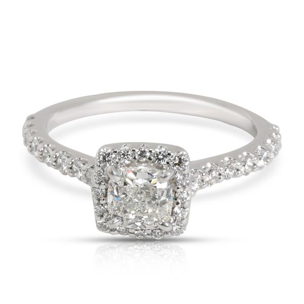 GIA Certified Ritani Halo Diamond Engagement Ring in 14K Gold G IF 0.97 CTW