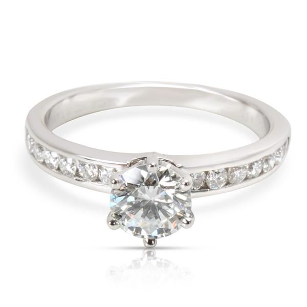 Tiffany & Co. Diamond Diamond Engagement Ring in Platinum GIA E VVS2 0.8 CTW