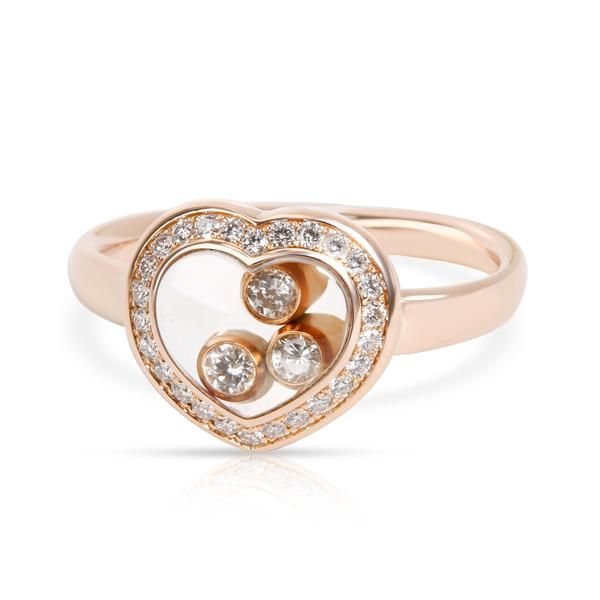Chopard Happy Curves Diamond Ring in 18K Rose Gold 0.29 CTW