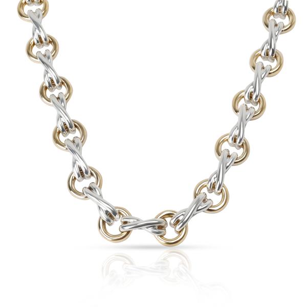 Tiffany & Co. Paloma Picasso X&O Necklace in 18K Yellow Gold/Sterling Silver