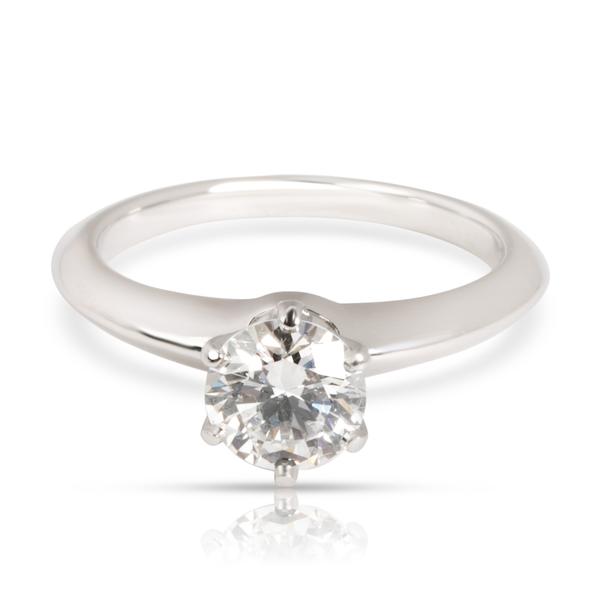 Tiffany & Co. Solitaire Diamond Engagement Ring in Platinum I VS2 0.82 CTW