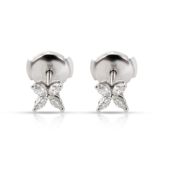 Tiffany & Co. Victoria Diamond Flower Earring in Platinum 0.19 CTW