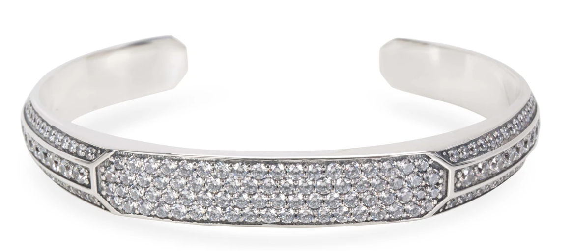 David Yurman Heirloom Grey Sapphire Men's Cuff in Sterling Silver