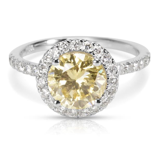GIA Certified Brownish Yellow Diamond Engagement Ring in 14K Gold (2.53 CTW)