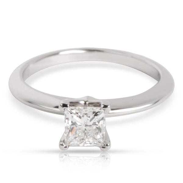 Tiffany & Co. Princess Cut Diamond Engagement Ring in Platinum (0.53 ct H VVS1)