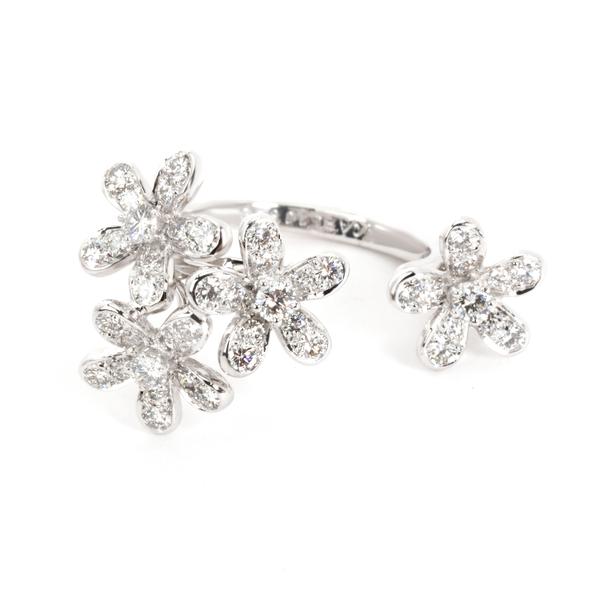 Van Cleef & Arpels Diamond Socrate Between the Finger Ring in 18K White Gold