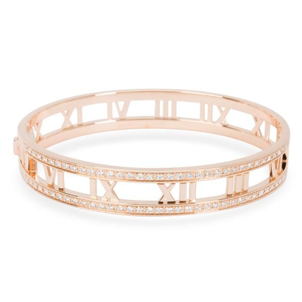 Tiffany & Co. Atlas Diamond Bangle in 18KT Rose Gold 0.91 CTW