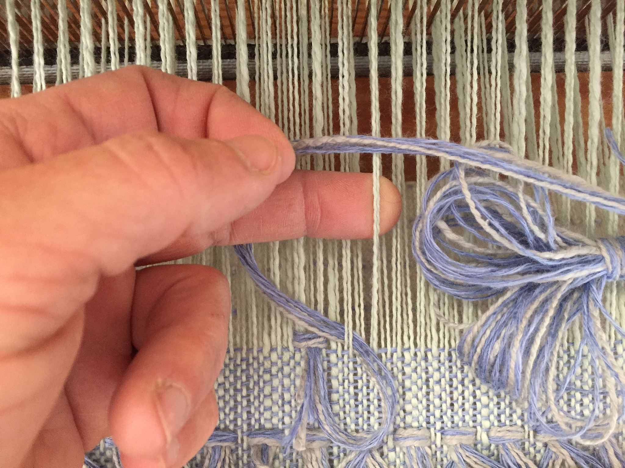 Weaving the Handwoven Gosling Pillows