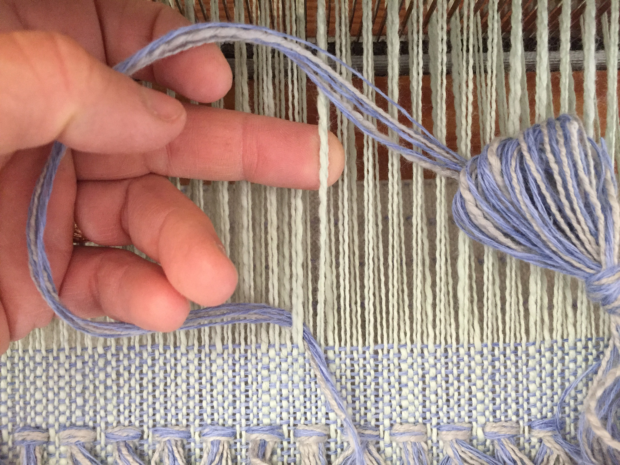 Weaving the Handwoven Gosling Pillows