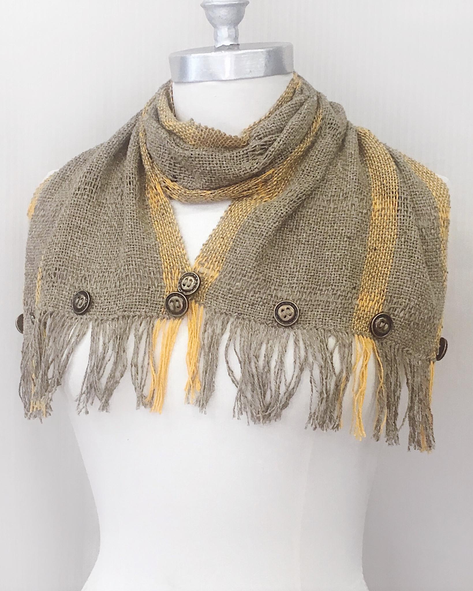 Handwoven Silk Noil Infinity Cowl Free Weaving Pattern 