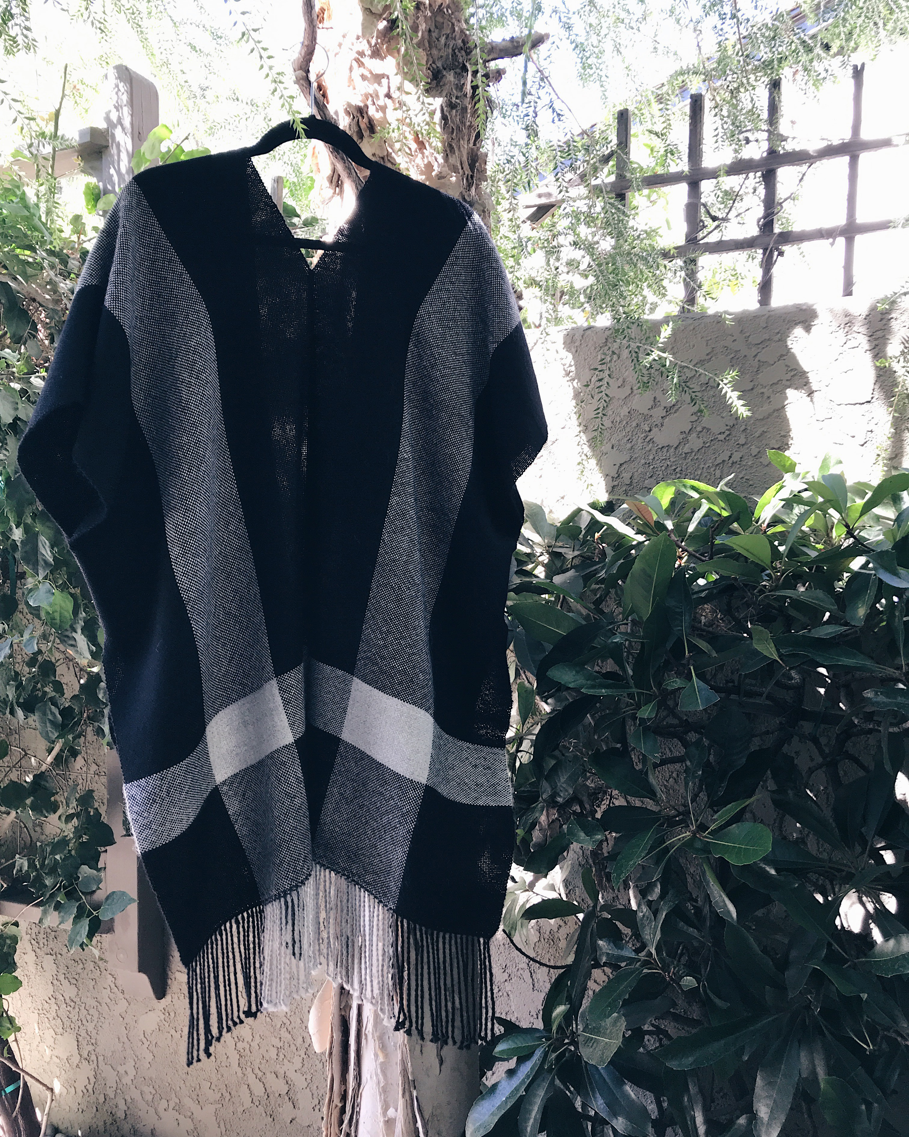 Free Pattern to Weave and Sew a Simple Alpaca Poncho or Scarf