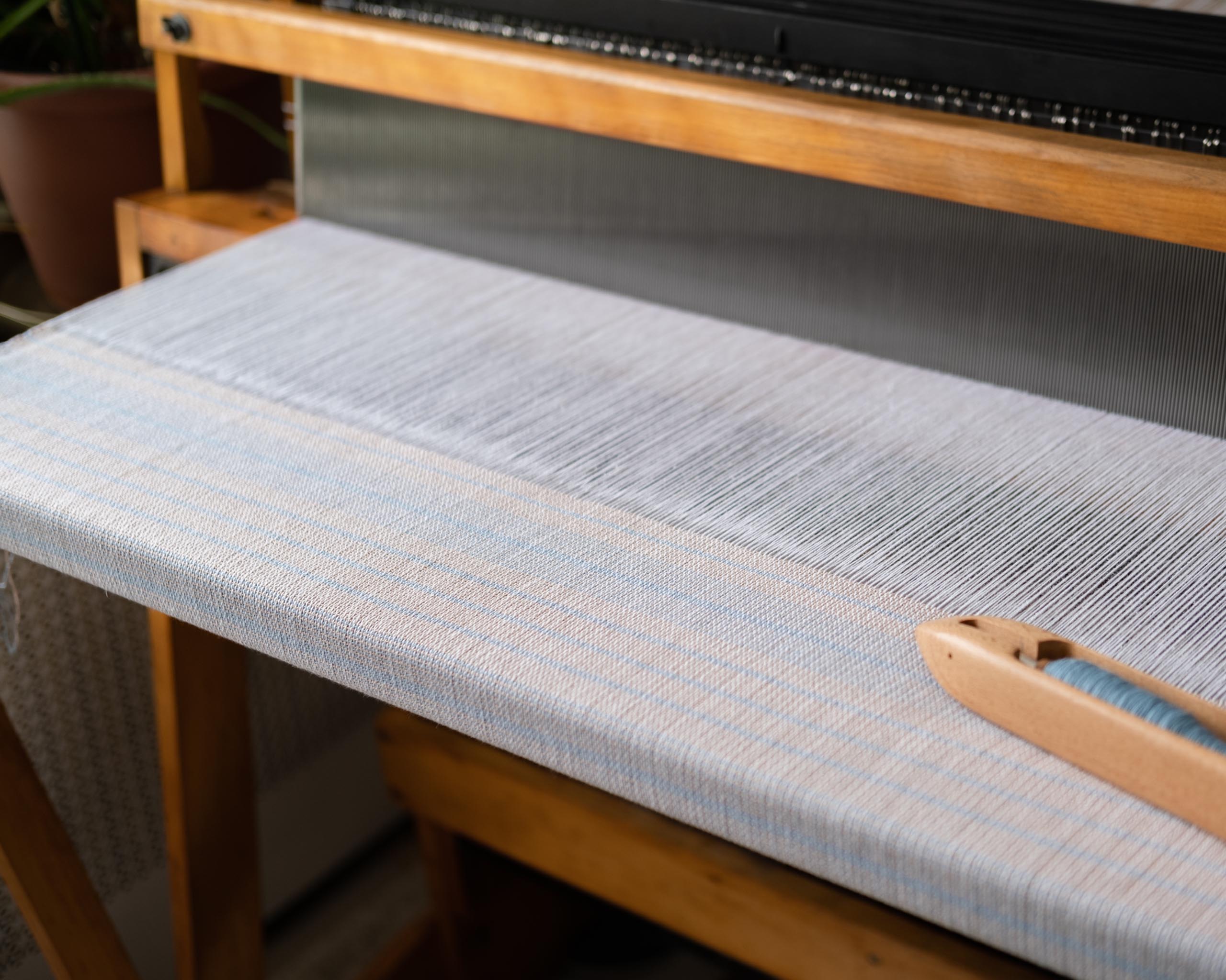 Free Weaving Pattern Handwoven Cotton Baby Blanket