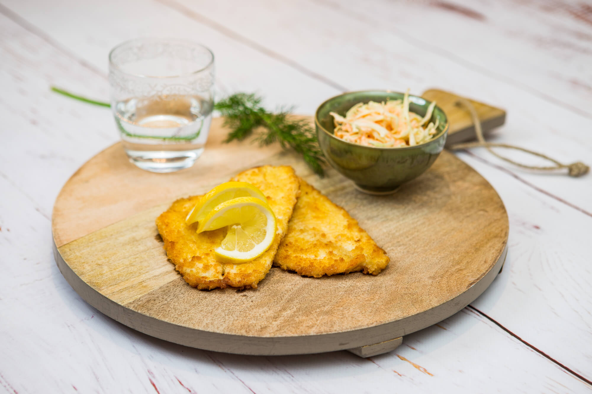 Rødspette med coleslaw