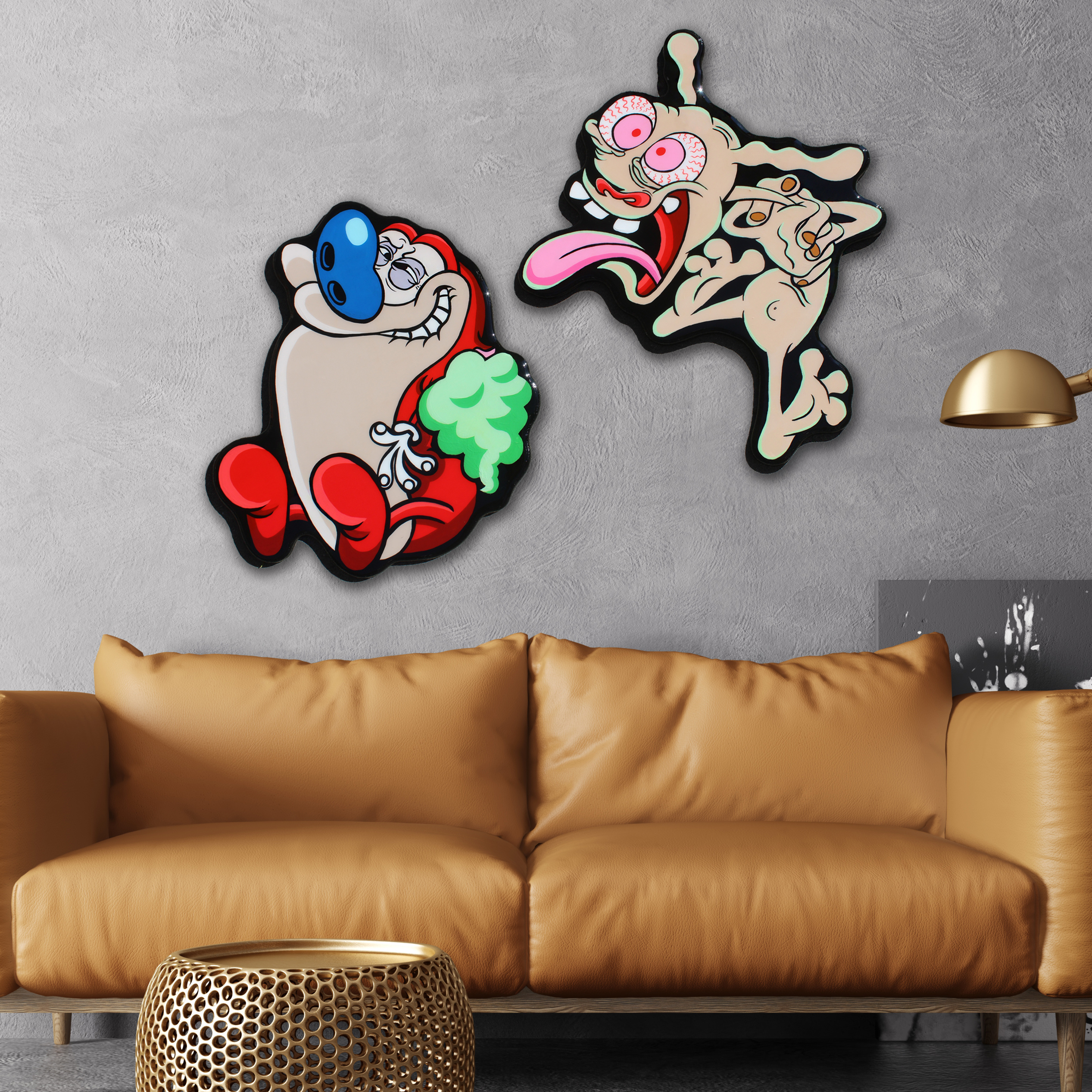 Ren and Stimpy Interactive Wall Display (Sold Out)