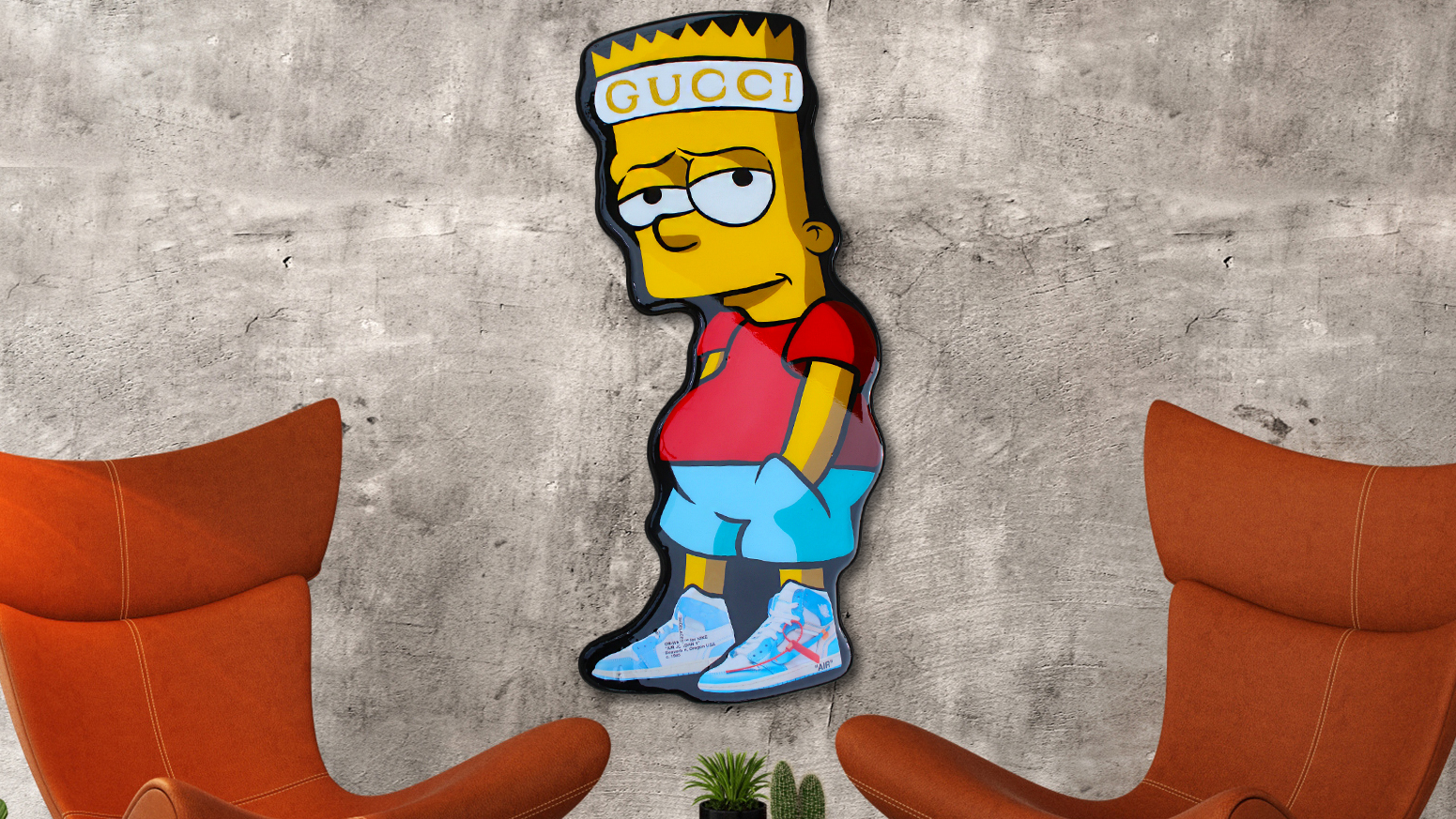 Soulja Bart Simpson Wall Art