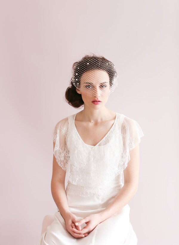 Twigs & Honey birdcage wedding veil