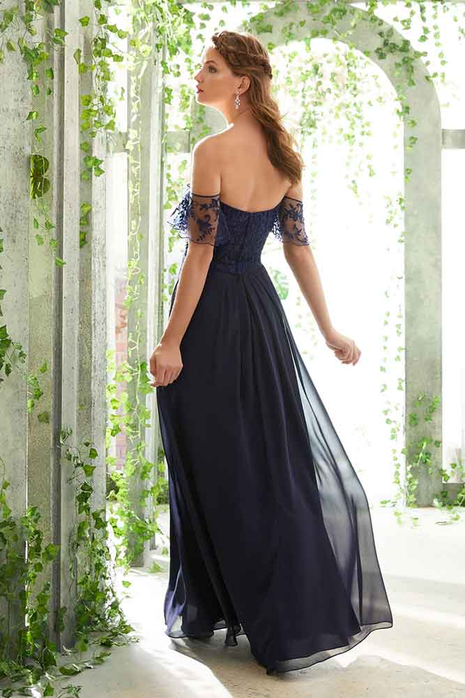 romantic chiffon bridesmaid dress