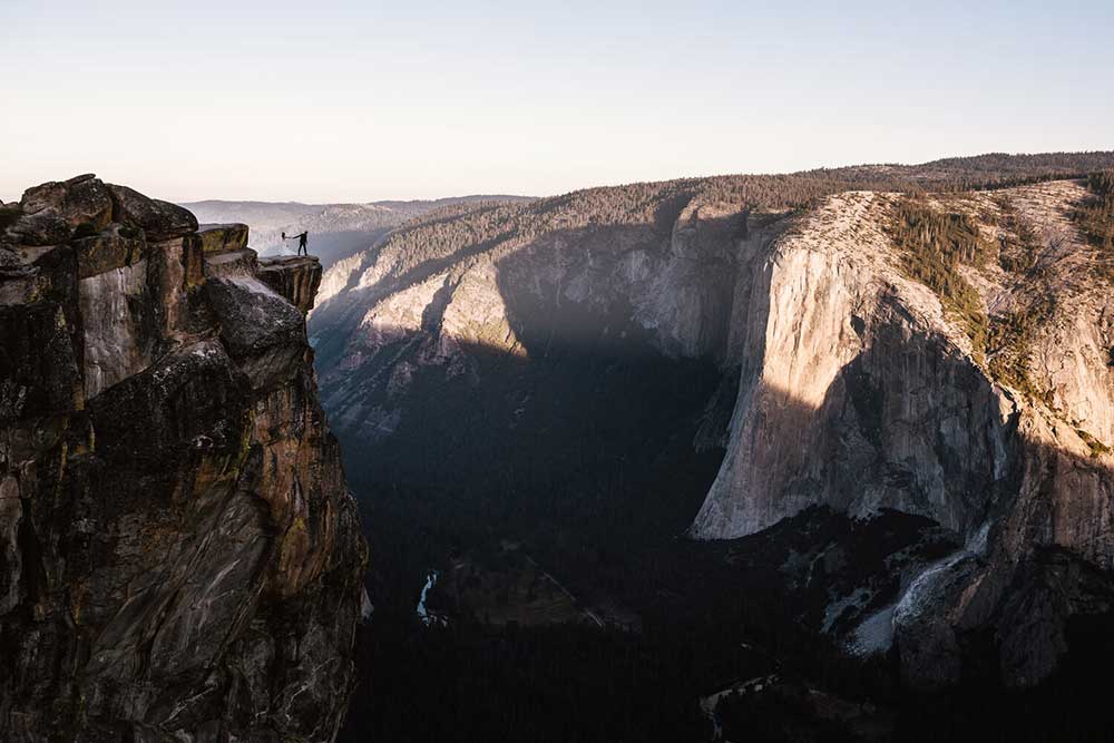 bride and groom in Yosemite National Park for their wedding elopement